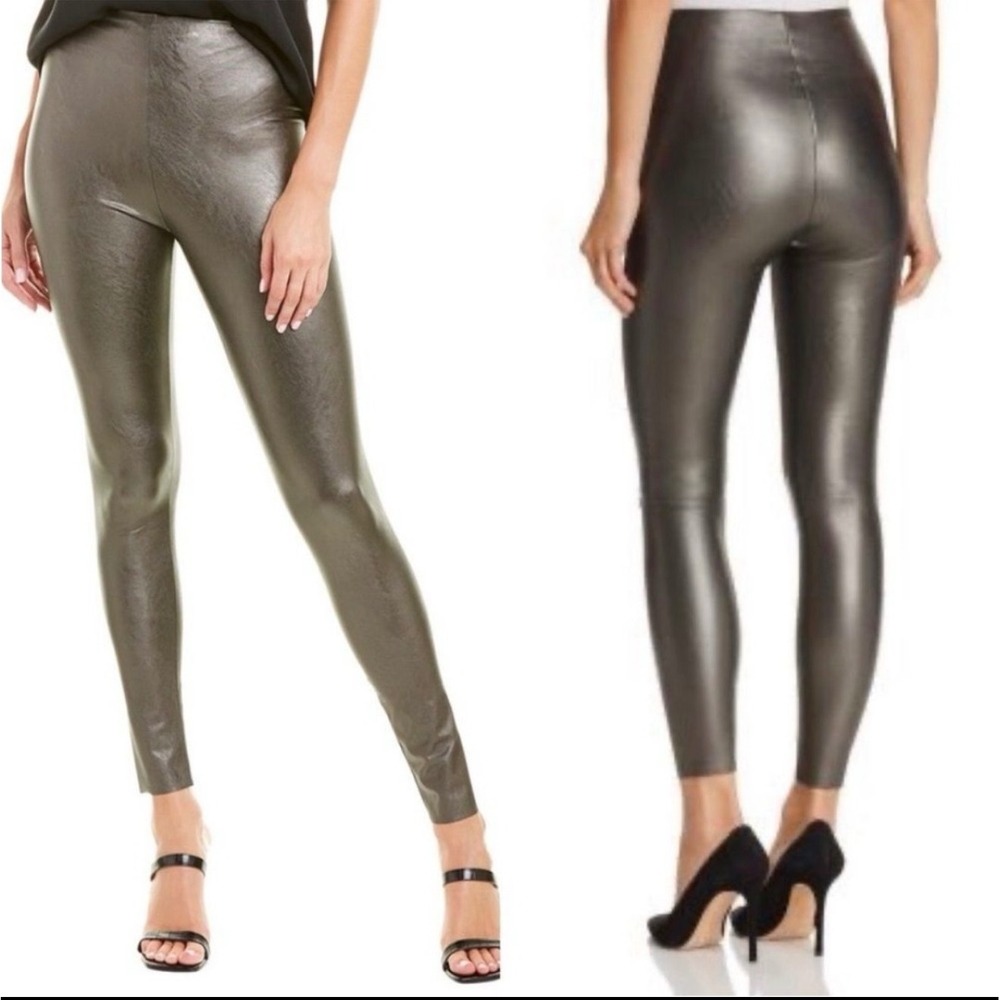 Commando Faux Leather Leggings Metallic Bronze High Rise‎ Size L